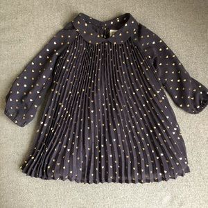 BabyGAP Shiny Heart Pleated Dress, 12-18 month